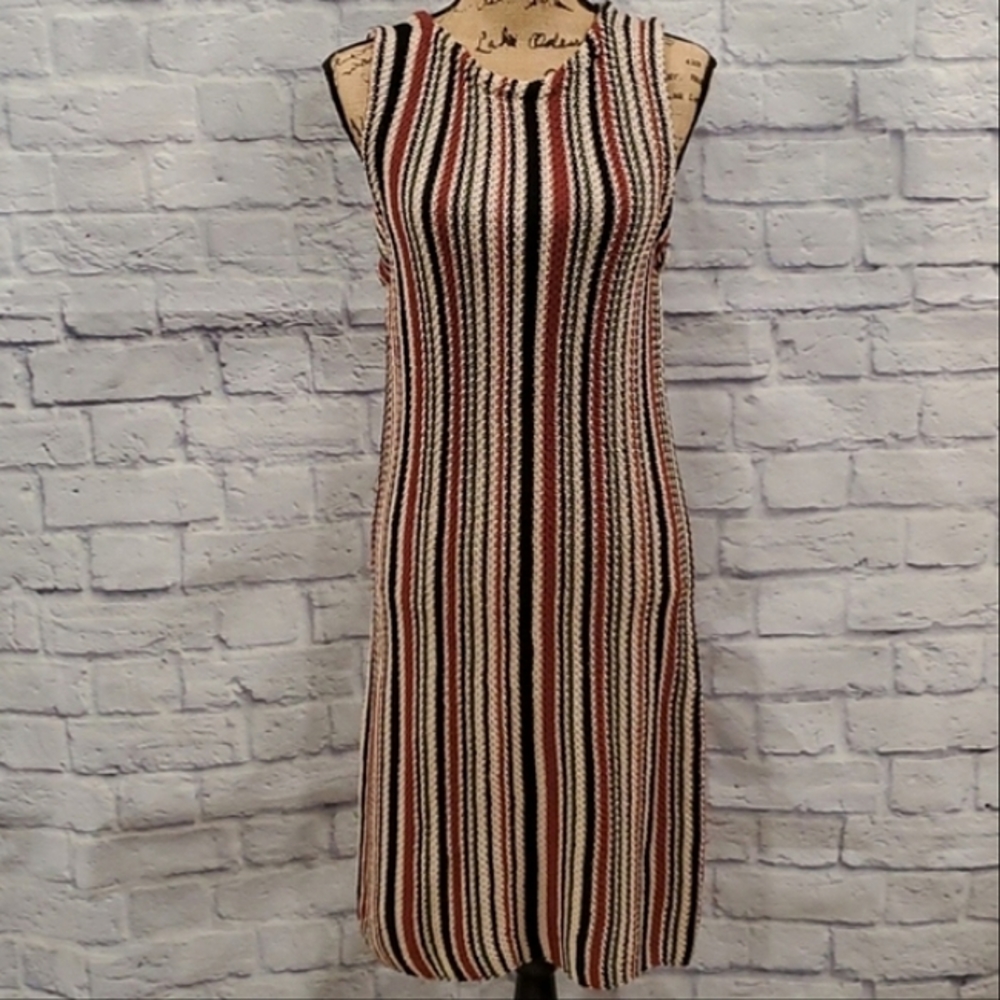 Love Riche Sweater Dress Womens Thick Cotton Sleeveless Cream size Large